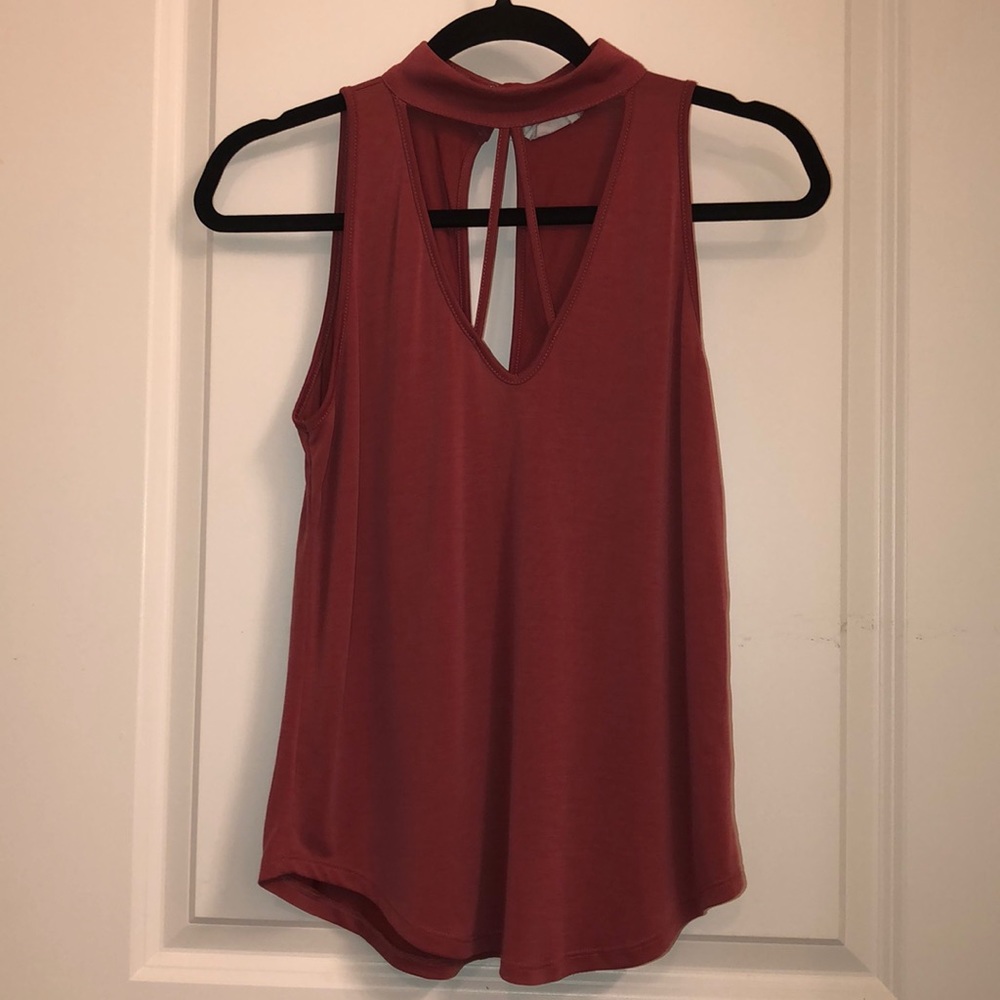 Mock neck tank top